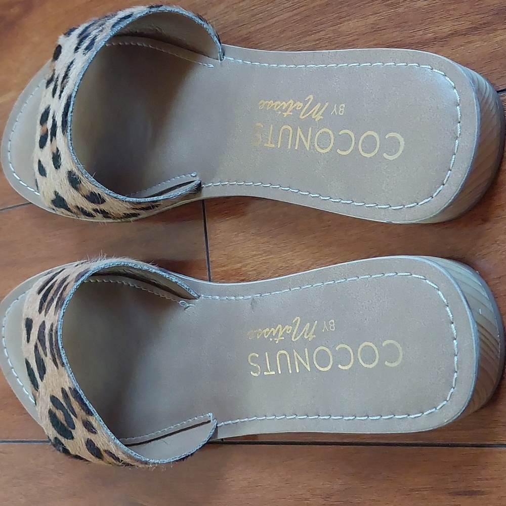 Coconuts by Matisse Cabana leopard print cowhair sandal - Picture 6 of 7